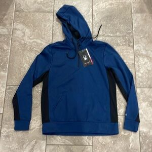 Spyder Mens size‎ M ProWeb Active Sweatshirt Hoodie blue SPM804RD NWT